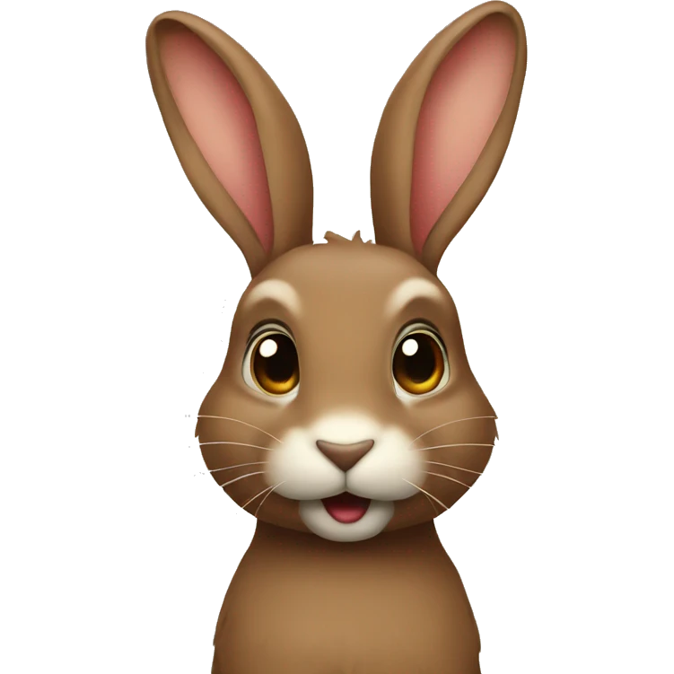 Brown rabbit w emoji
