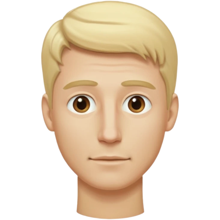 Make me a white man woth blonde hair that has an extra extra long neck emoji