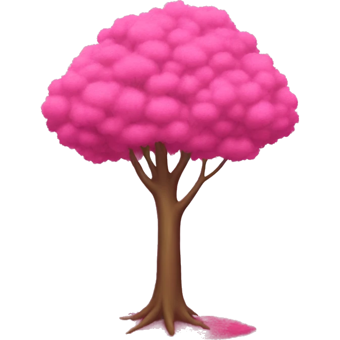 Pink tree emoji