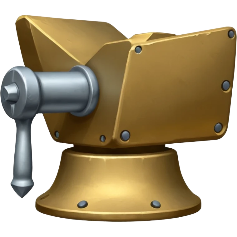 Anvil with a face emoji