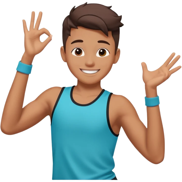 boy tiktok dance half body no tiktok logo emoji