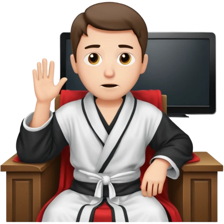 bored man watching television emoji