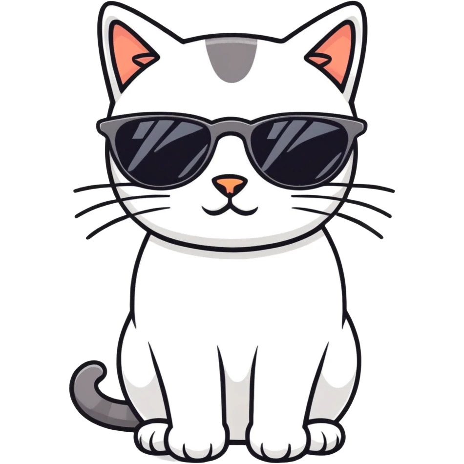 Cat with sunglasses emoji