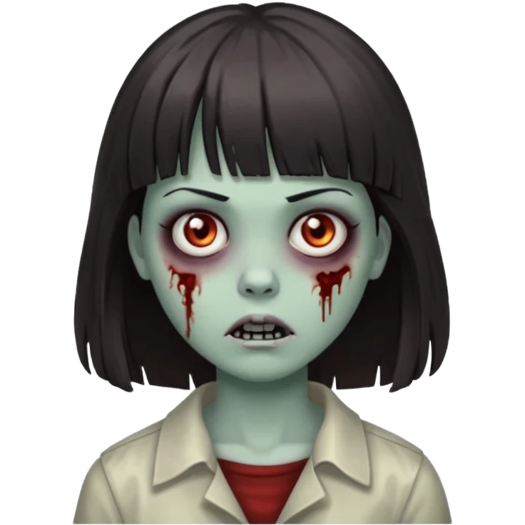 Zombie girl de franja  emoji