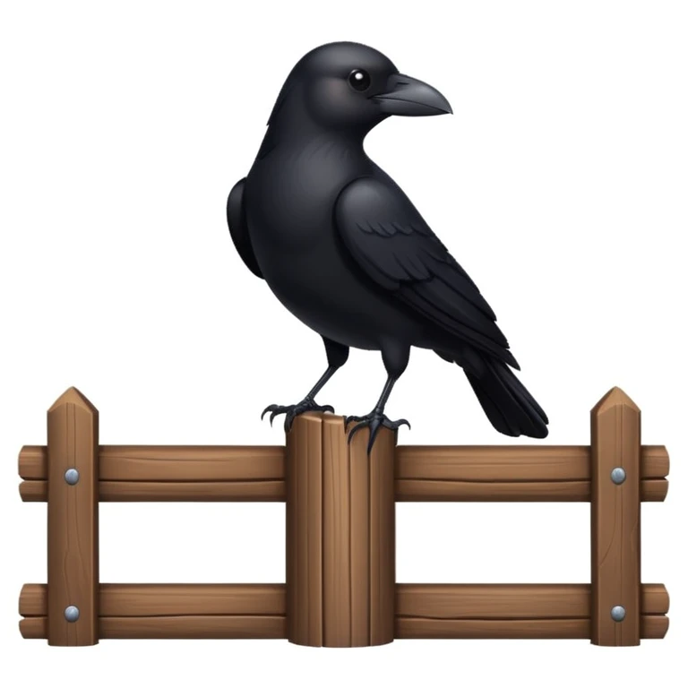 Cuervo negro pájaro emoji