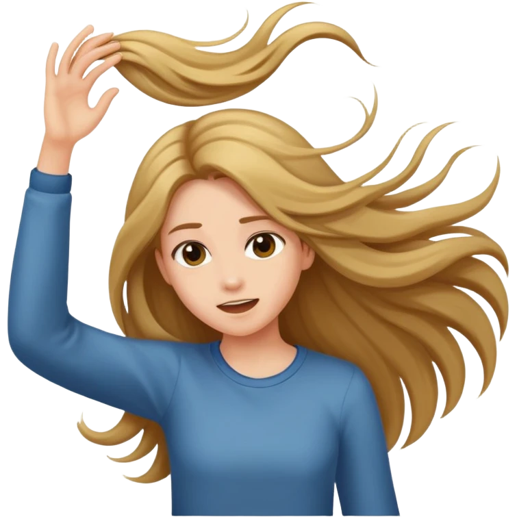 a girl tossing her hair  emoji