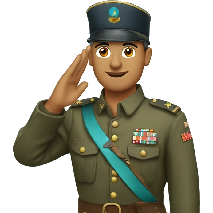  A saluting turkis soldier emoji