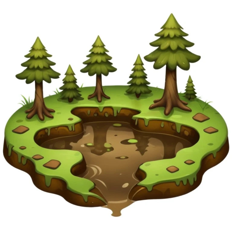Emoji to be used on my dog’s Instagram highlight. It’s a highlight of my dogs adventures where they run through forests and splash through muds so an emoji of maybe a muddy puddle with forest or swampy elements emoji