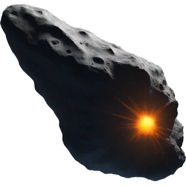 asteroid with trail emoji