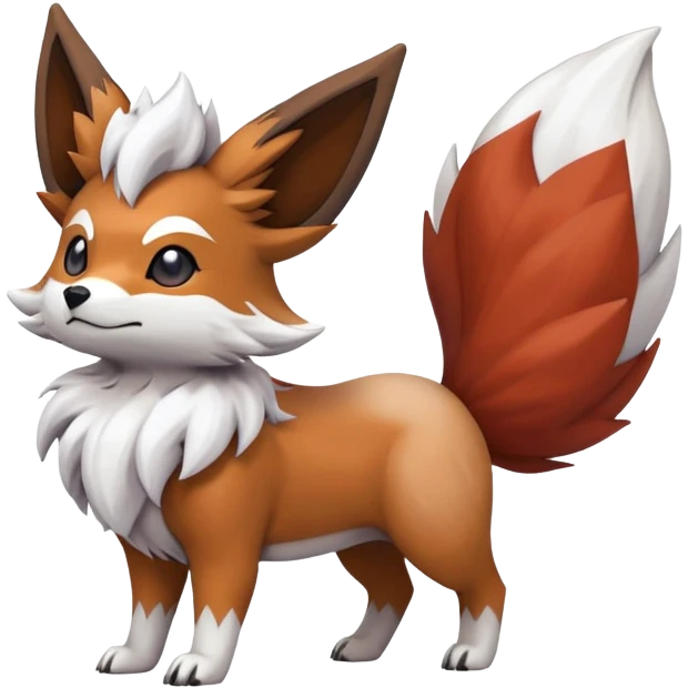 Lycanroc-Eevee-Vulpix-Fakémon-hybrid-creature (full body)  emoji