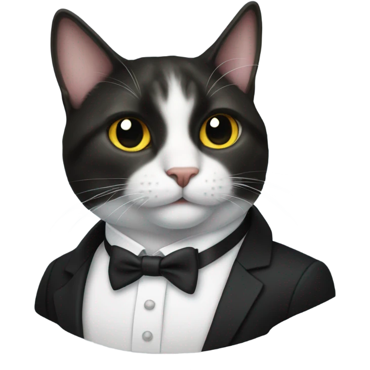 Cat in tuxedo  emoji