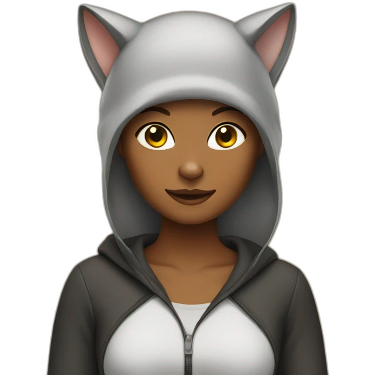 woman dressed as a cat emoji