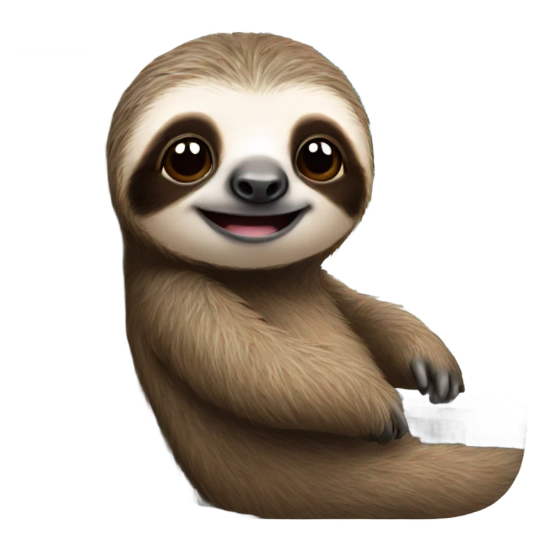 Baby sloth on a flight to Australia  emoji