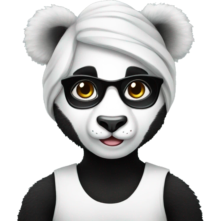 Glamour panda emoji