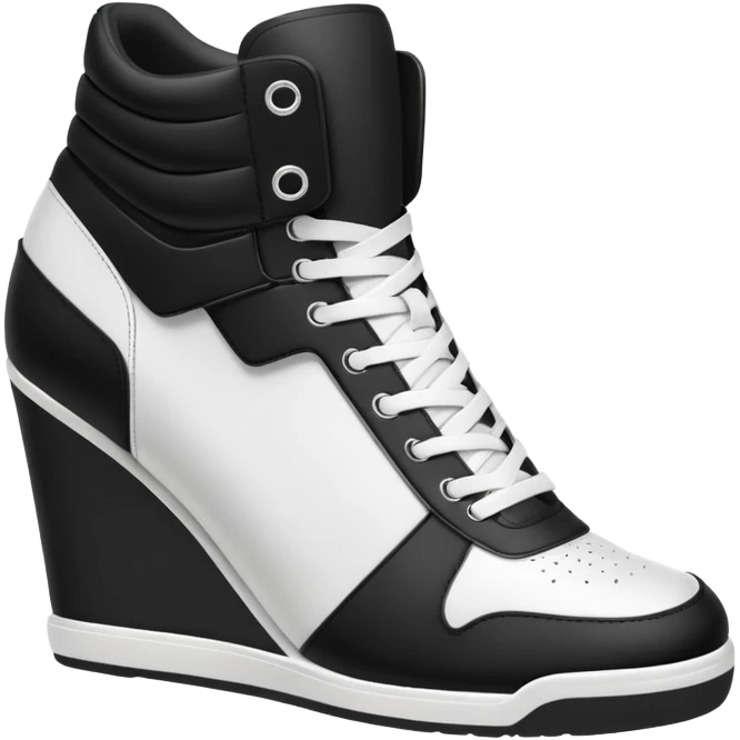line art wedge sneakers no color emoji