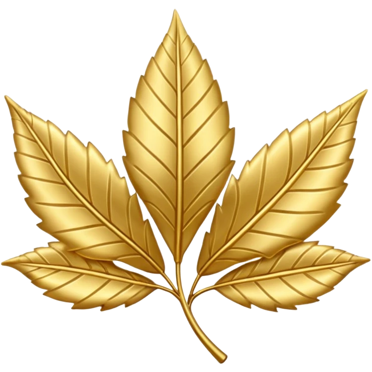Gold leaves emoji