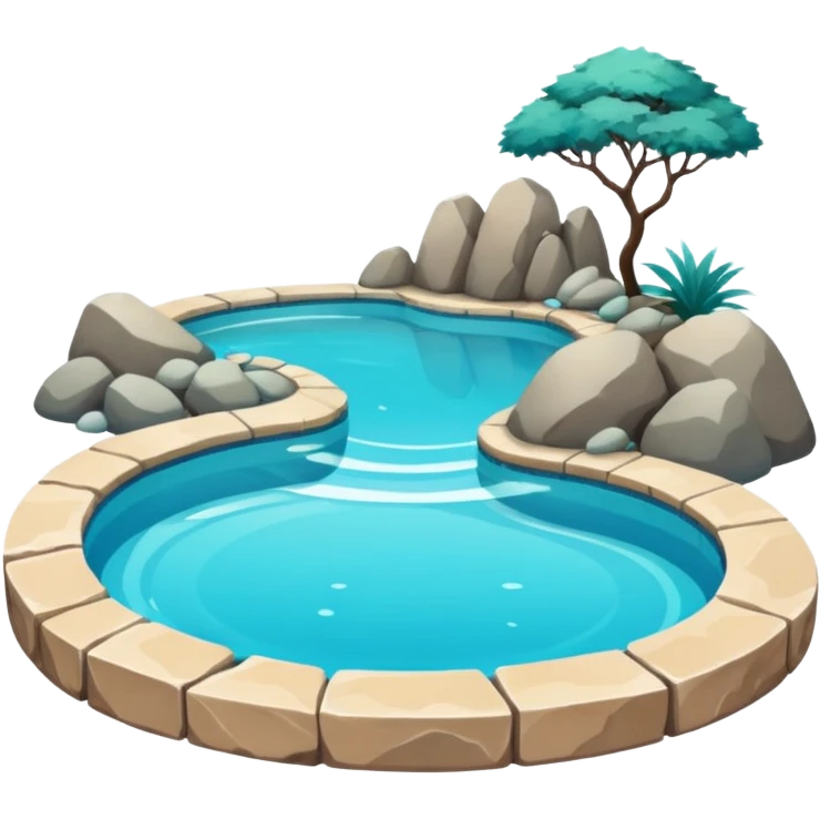 piscina con paisaje  emoji