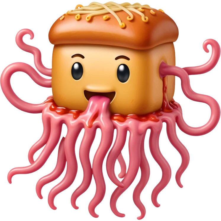 SPAM meat melted pink dripping sauce flying spaghetti monster emoji