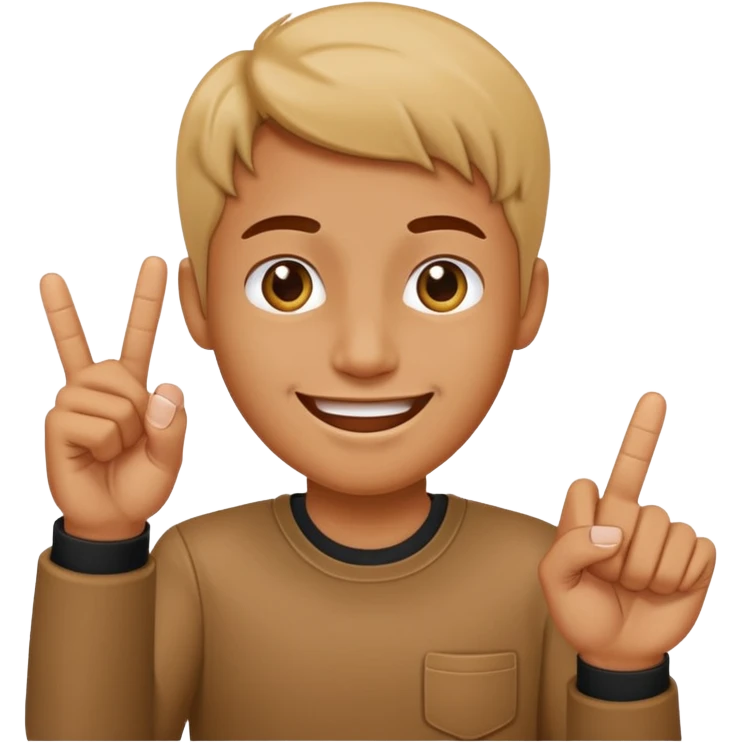 Happy face with middle finger emoji