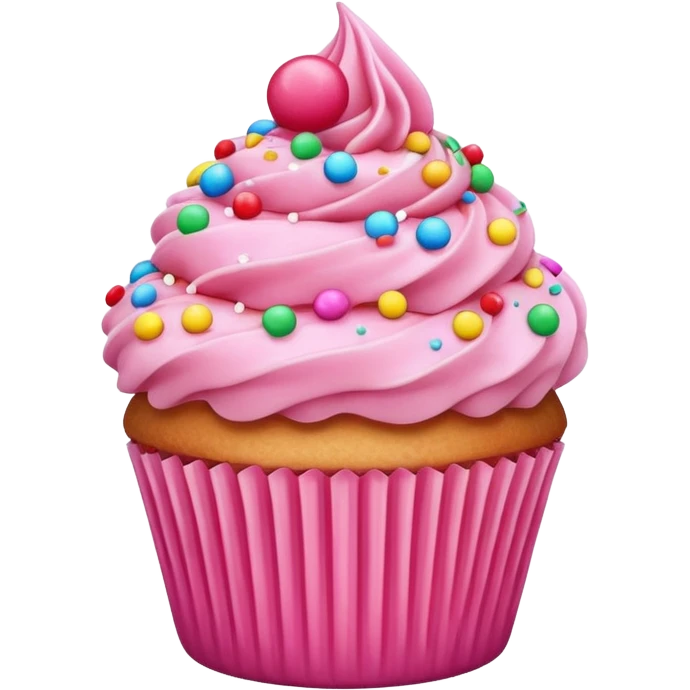 Cupcake with pink icing emoji