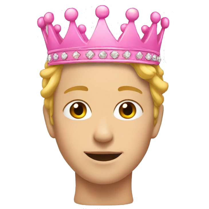 Pink crown emoji