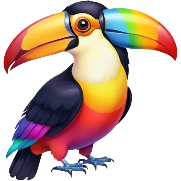Toucan rainbow emoji
