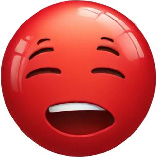 red globe with a sobbing face emoji