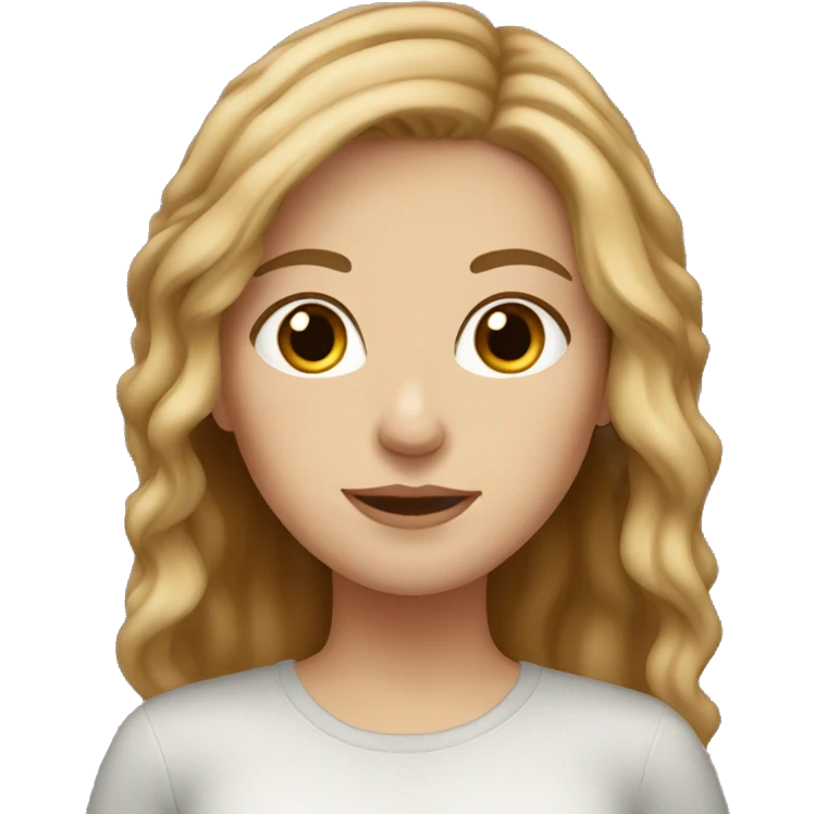 Light brown hair white girl emoji
