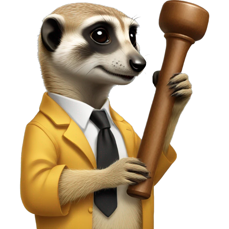 meerkat with a gavel emoji