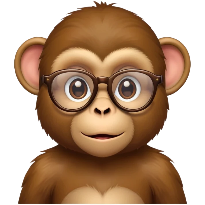 Monkey with glasses emoji