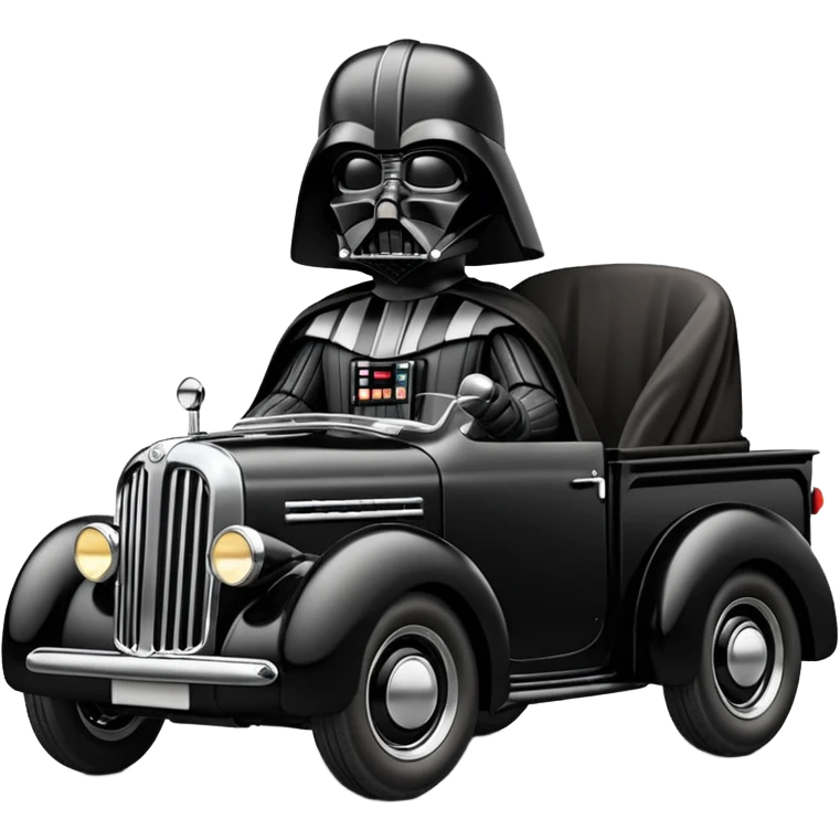 Darth Vader driving 1951 Jowett Bradford pickup hot rod concept  emoji