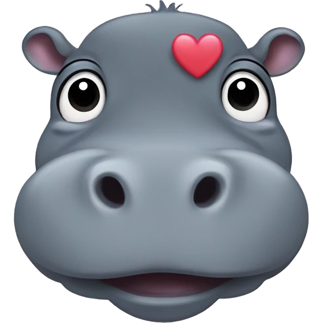 Hippo with heart eyes emoji