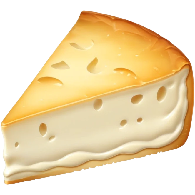 cinematic-realistic-brie-cheese-emoji,-featuring-a-creamy gooey center,-soft-ripened-cheese-with-a-delicate-rind-rendered-with-lifelike-detail-and-inviting,-natural-lighting. emoji