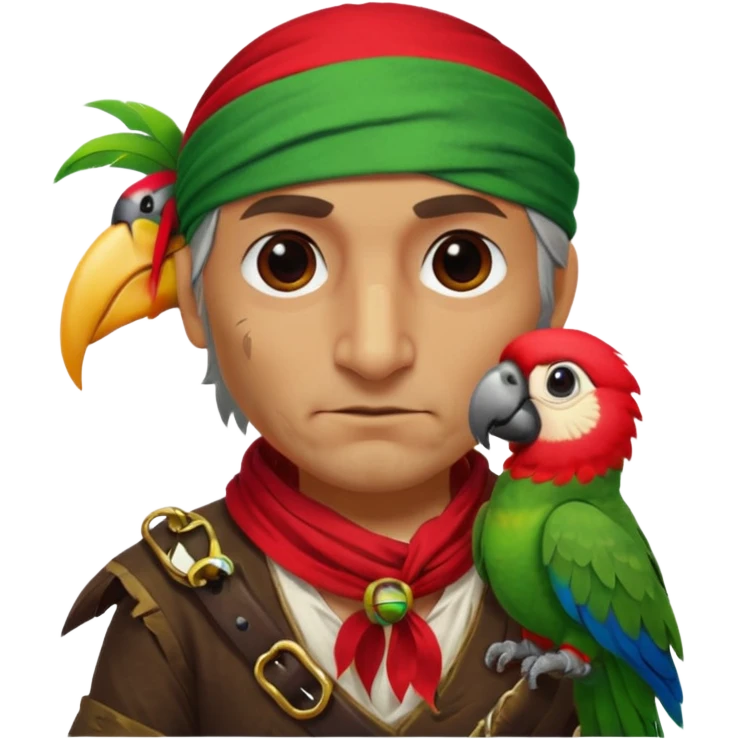 pirate and parrot emoji