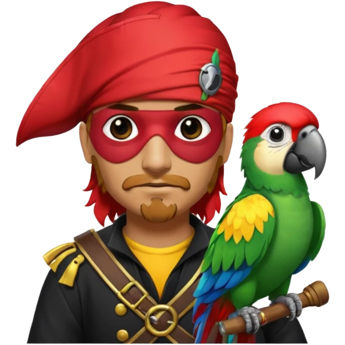 pirate and parrot emoji