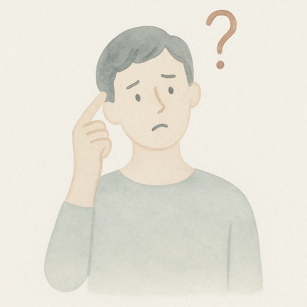 confused person, watercolor art style emoji