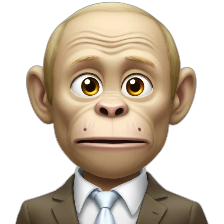 president putin monkey eats banana emoji