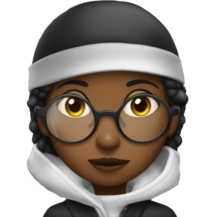 black girl getting an spy emoji