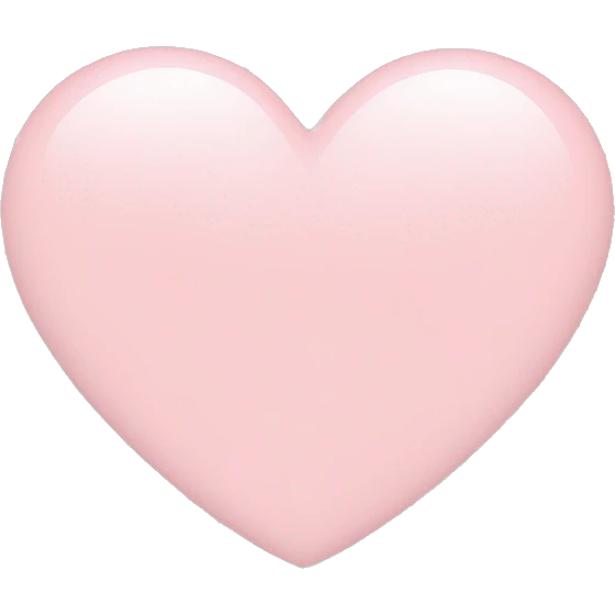 Heart in a light pink  emoji
