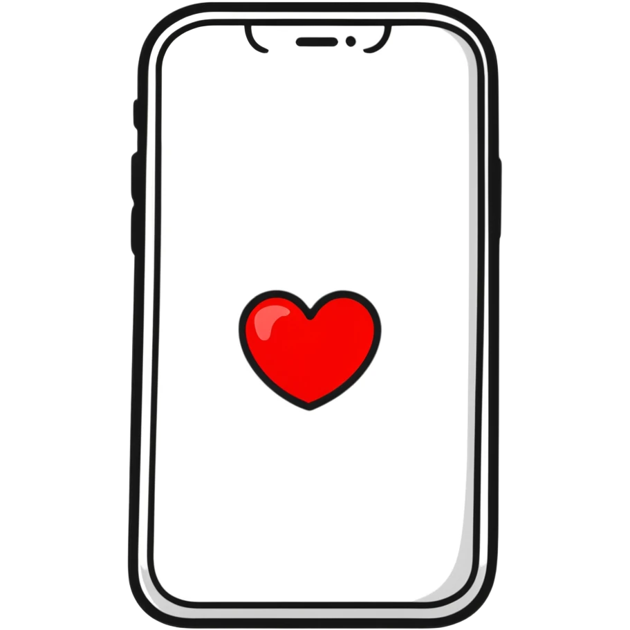 Heart with same style different color of iphone emoji emoji