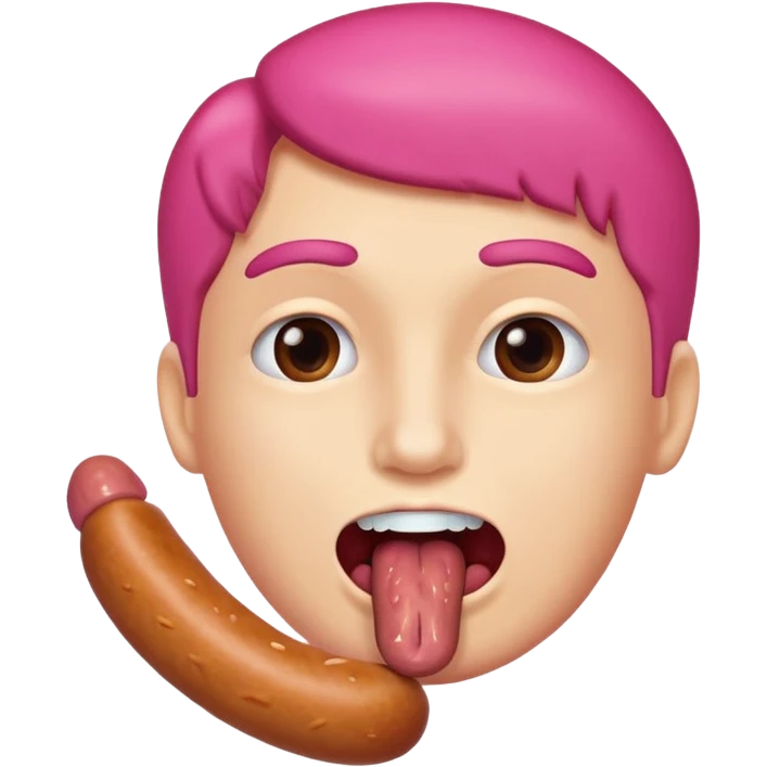 Mouth on sausage emoji