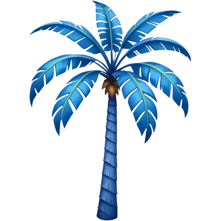 Blue palm tree emoji