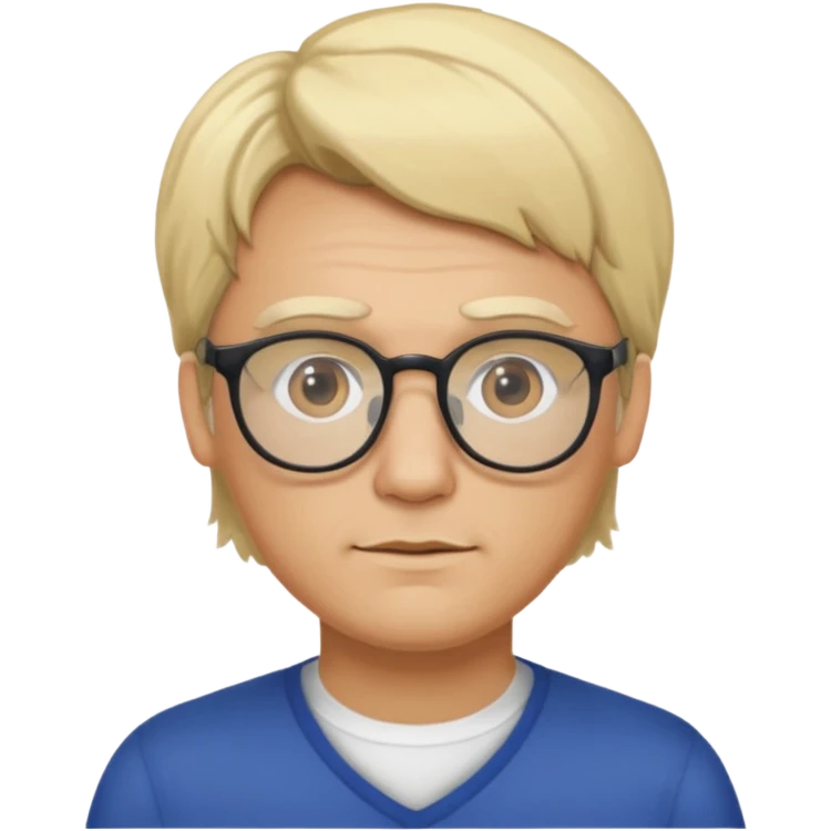 Man metis glasses blond hairs emoji