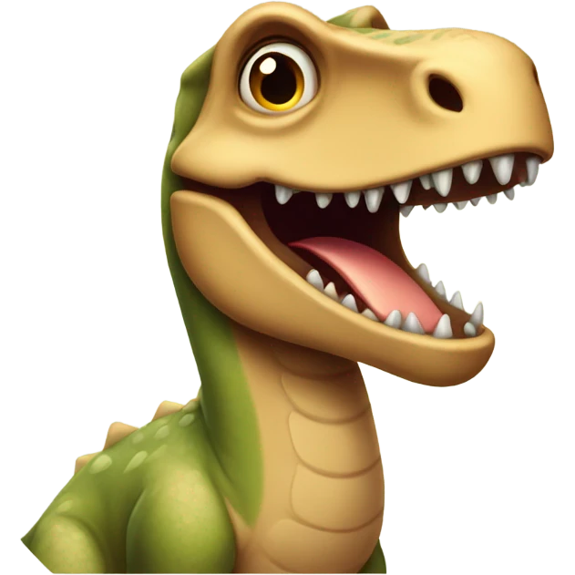 flirtatious dinosaur emoji