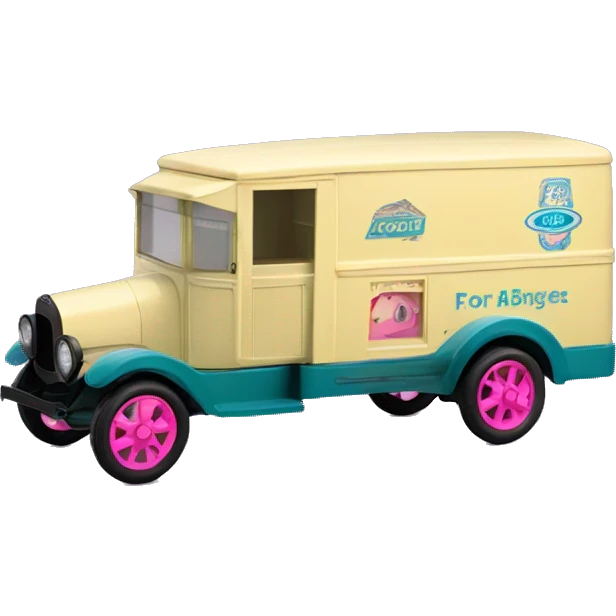 1914 ford Barbie cargo van emoji