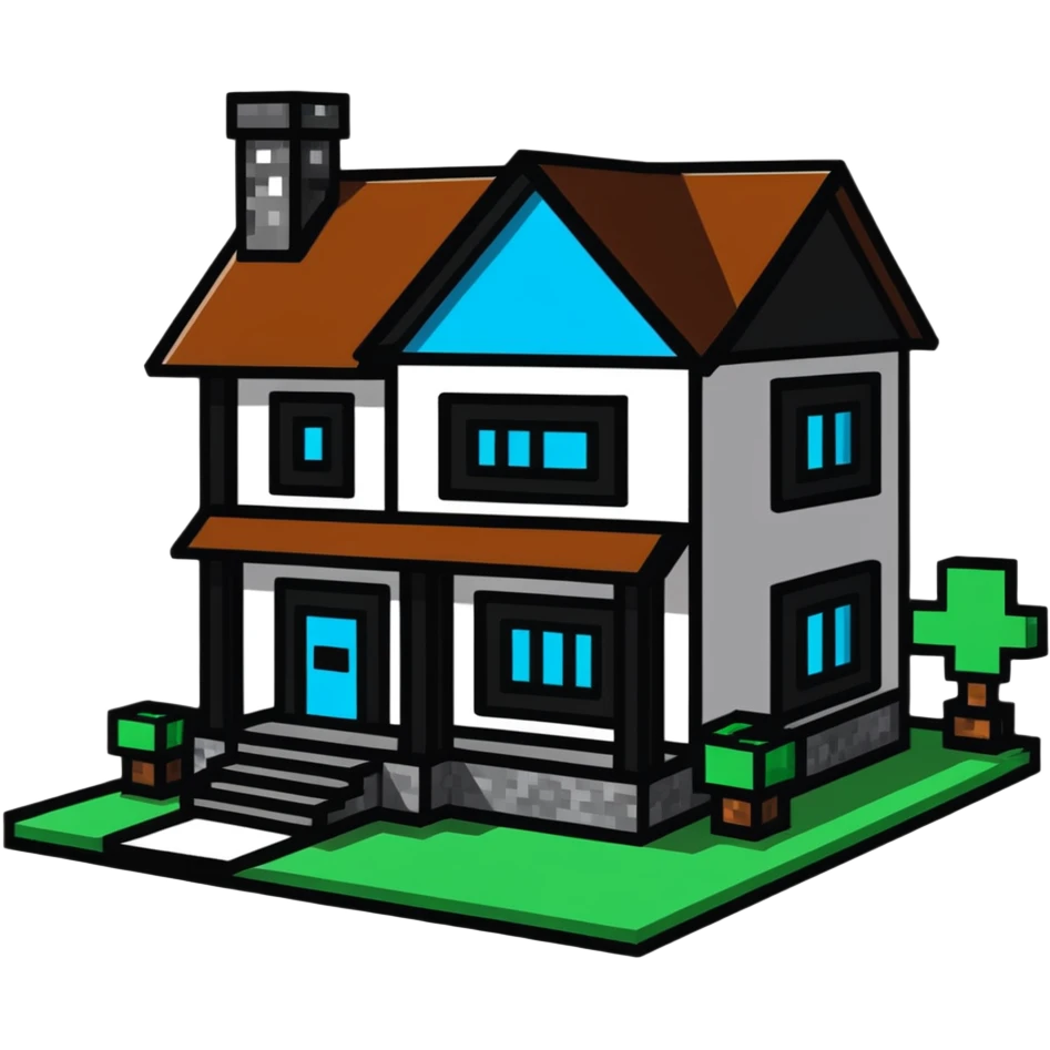 Minecraft house emoji