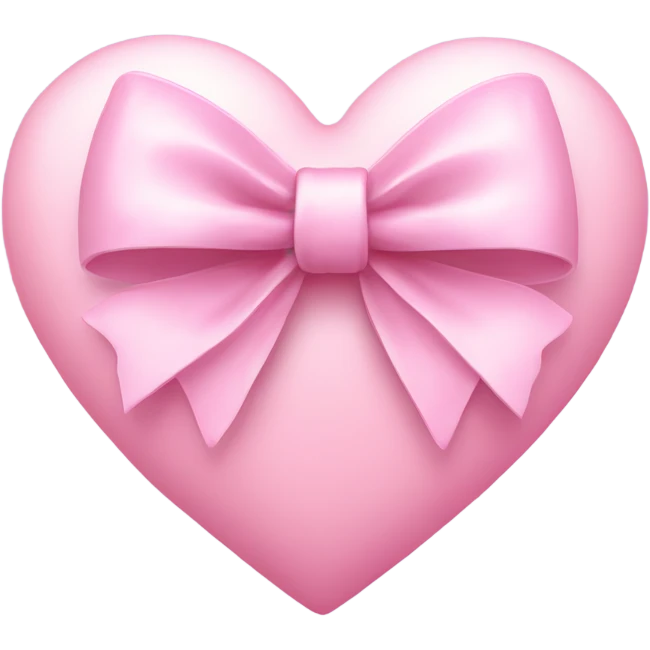 pastel pink heart with two bows emoji