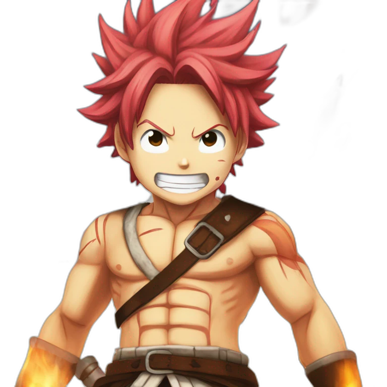 Natsu - fairy tail - fire attack emoji