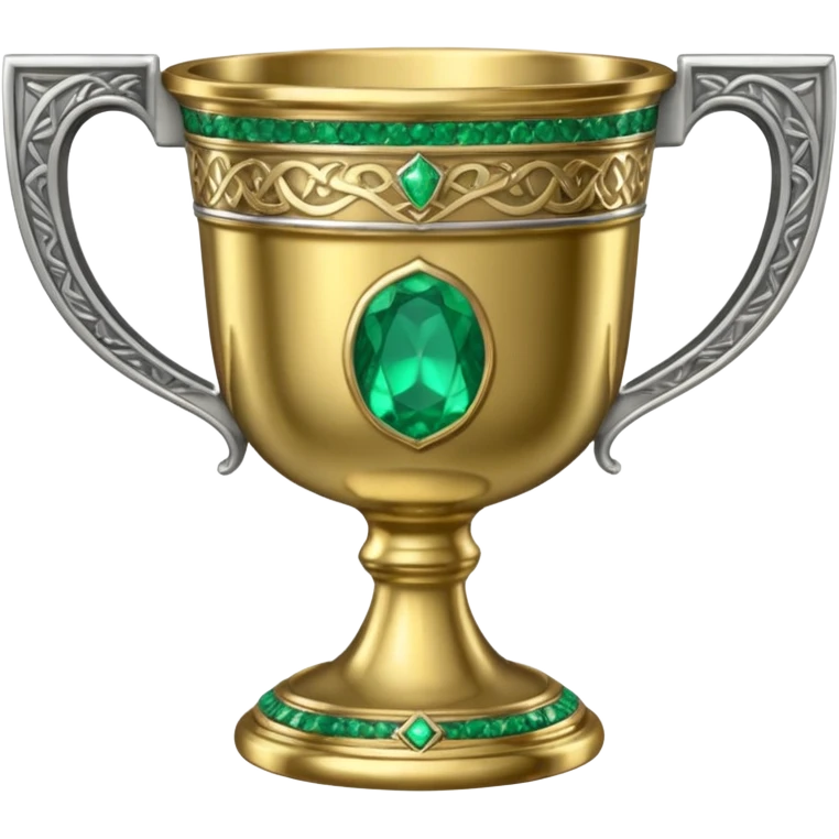 Chalice of Wisdom — silver cup + emerald rim emoji