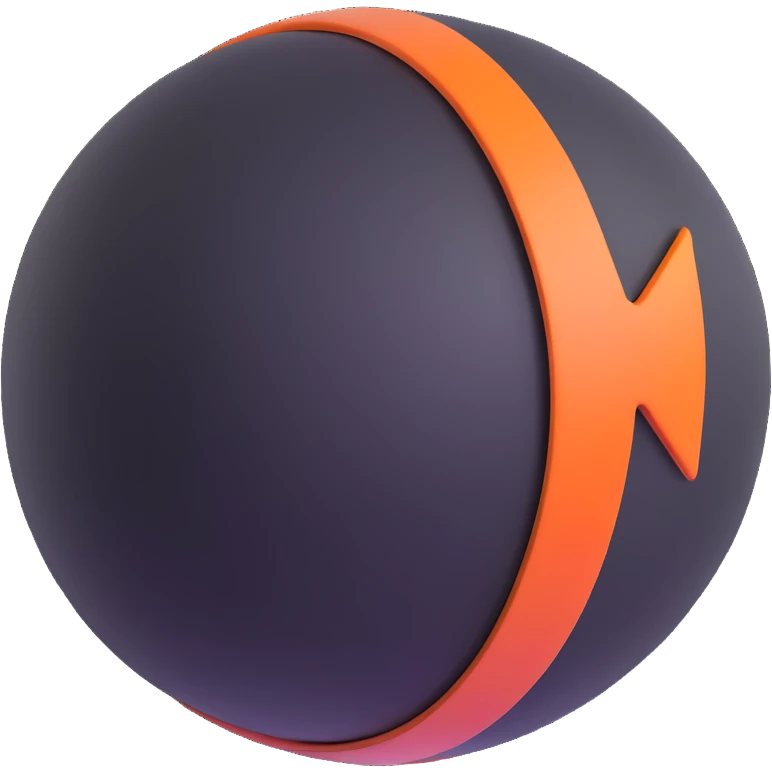 clean blue and white 3D spherical logo emoji